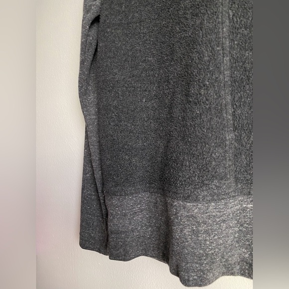 ALO Yoga Gray Sweatshirt Pullover Teddy Rib Knit Cowl High Neck Athleisure Comfy - Picture 8 of 10